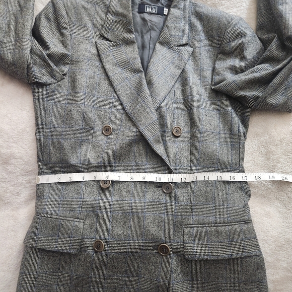 Alberto Aspesi Women’s Set Plaid Double-Breasted Blazer + Pants Sz US XL/ It 48 - Picture 3 of 16